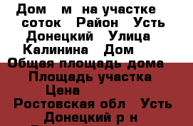 Дом 35м2 на участке 20 соток › Район ­ Усть-Донецкий › Улица ­ Калинина › Дом ­ 6 › Общая площадь дома ­ 35 › Площадь участка ­ 20 › Цена ­ 2 000 000 - Ростовская обл., Усть-Донецкий р-н, Раздорская ст-ца Недвижимость » Дома, коттеджи, дачи продажа   